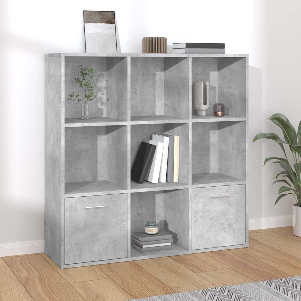 Walplus Engineered Wood Storage Cabinet - Stone Grey - 98 x 30 x 98 cm