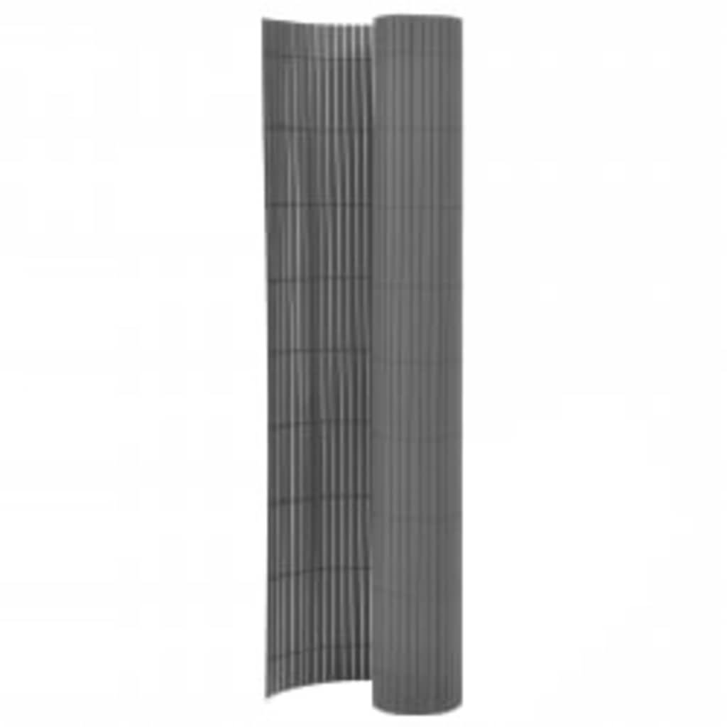 Walplus PVC Double-Sided Garden Fence - Grey - 90 x 400 cm