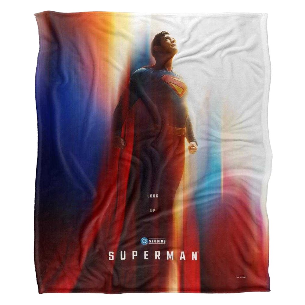 Superman Lookup Silky Poster Supersoft Blanket - 152cm x 127cm