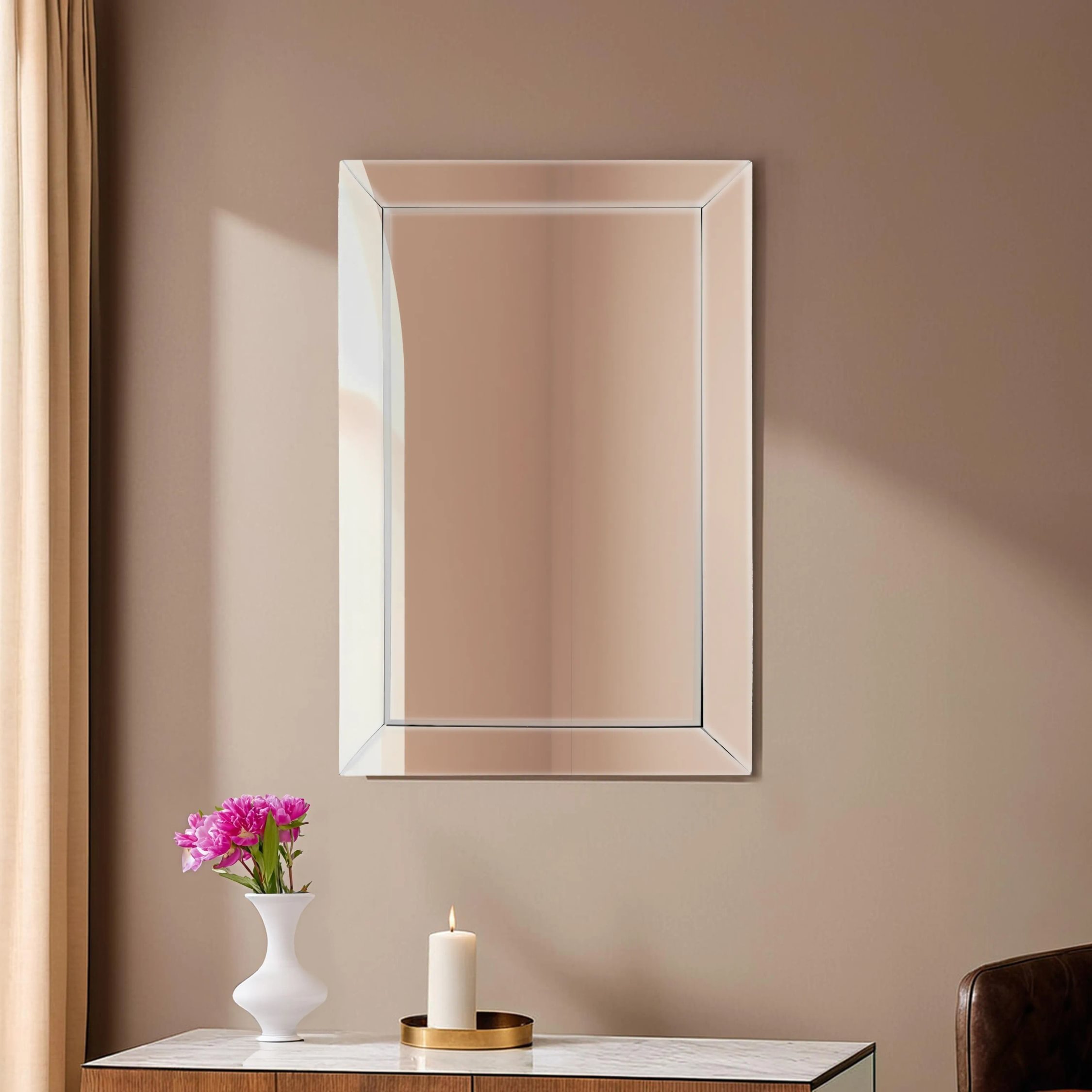 Orsina Avelene Rectangular Wall Mirror – Silver