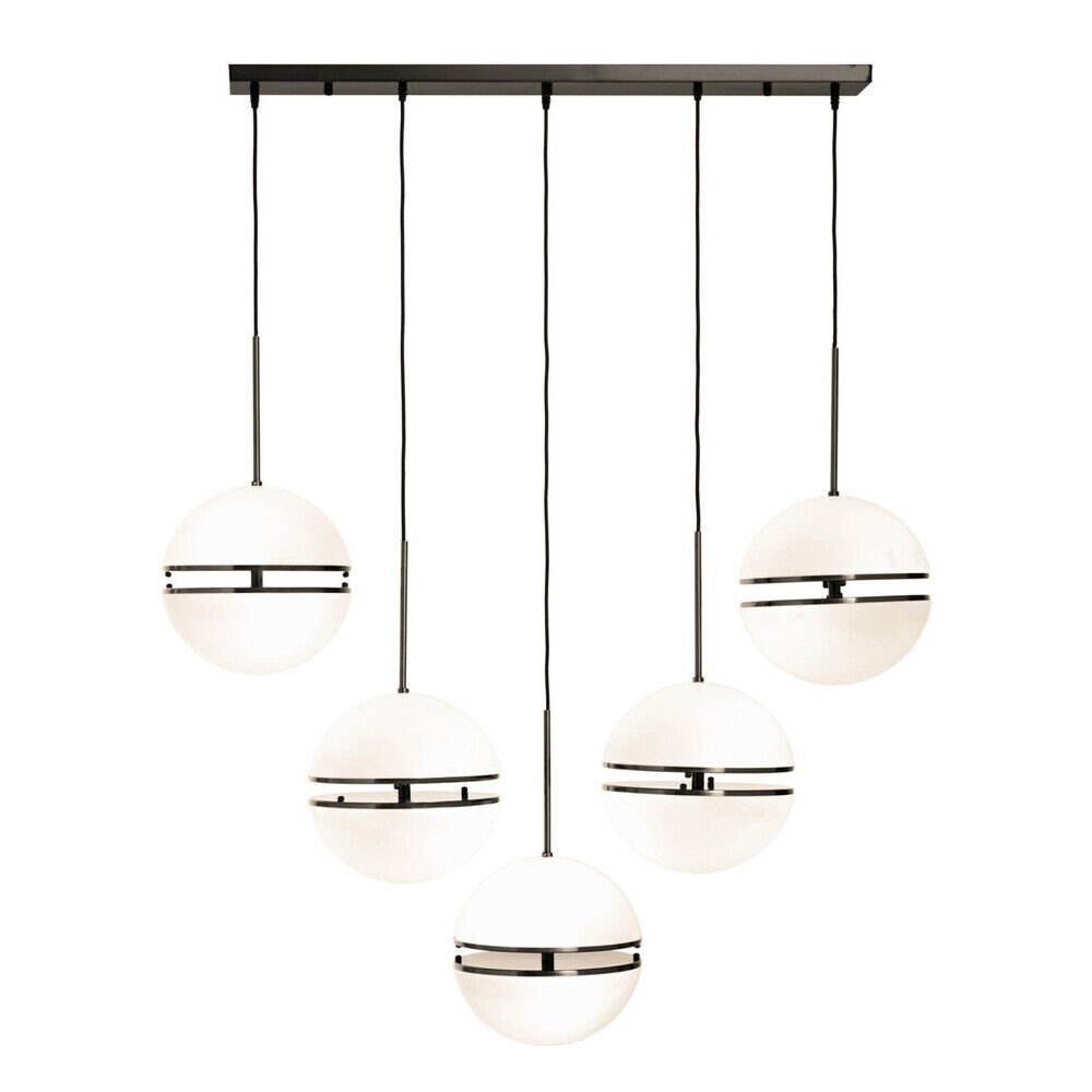 Orsina Abira Five Ball Pendant Light - Matt Black