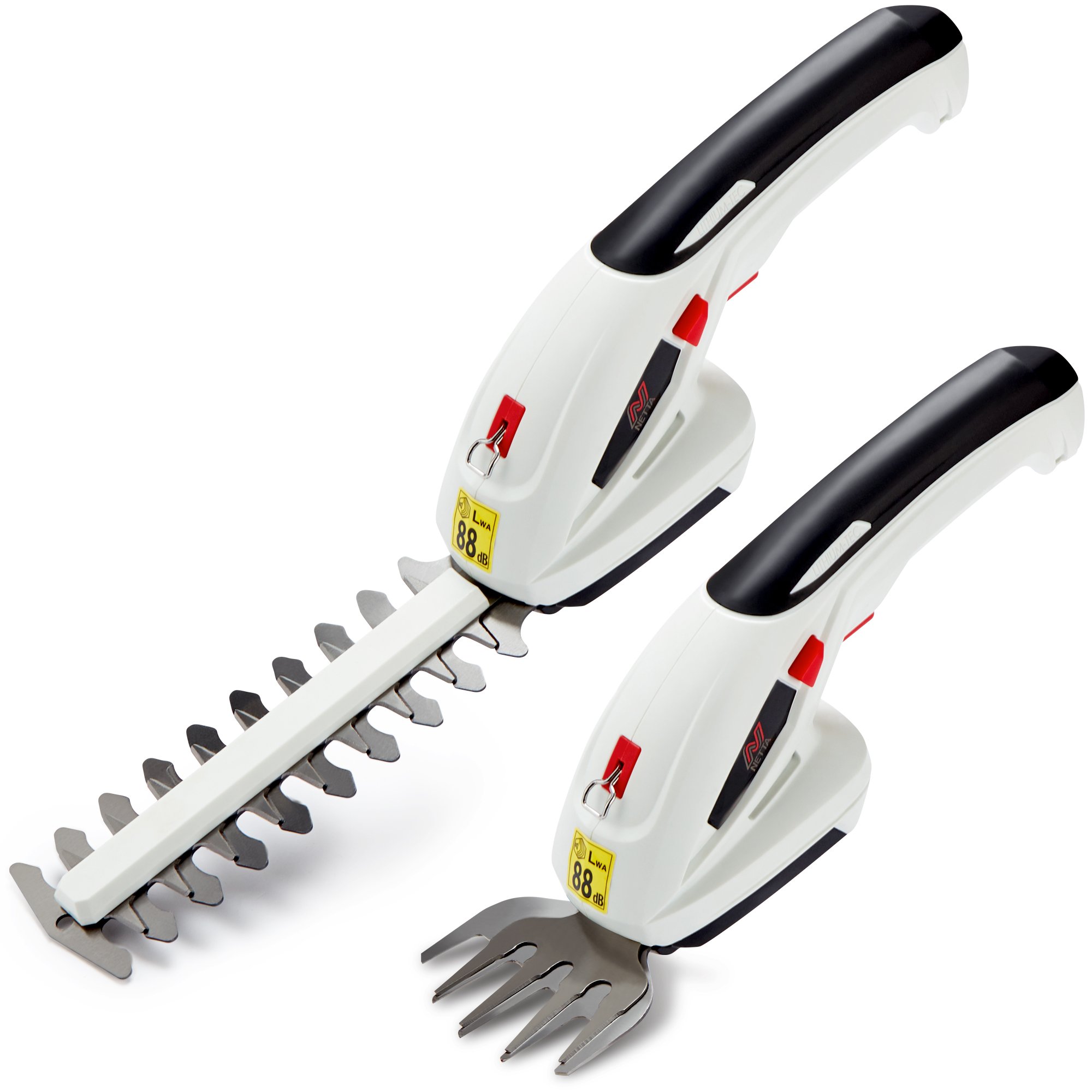 NETTA 7.2V Cordless Handheld 2-in-1 Hedge Trimmer & Grass Shear