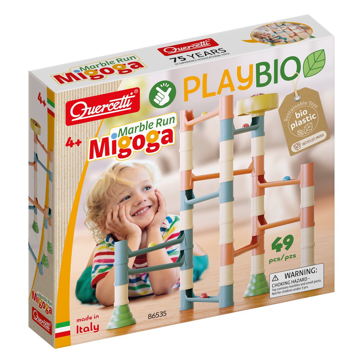 Quercetti Bioplastic Marble Run Building Construction Set