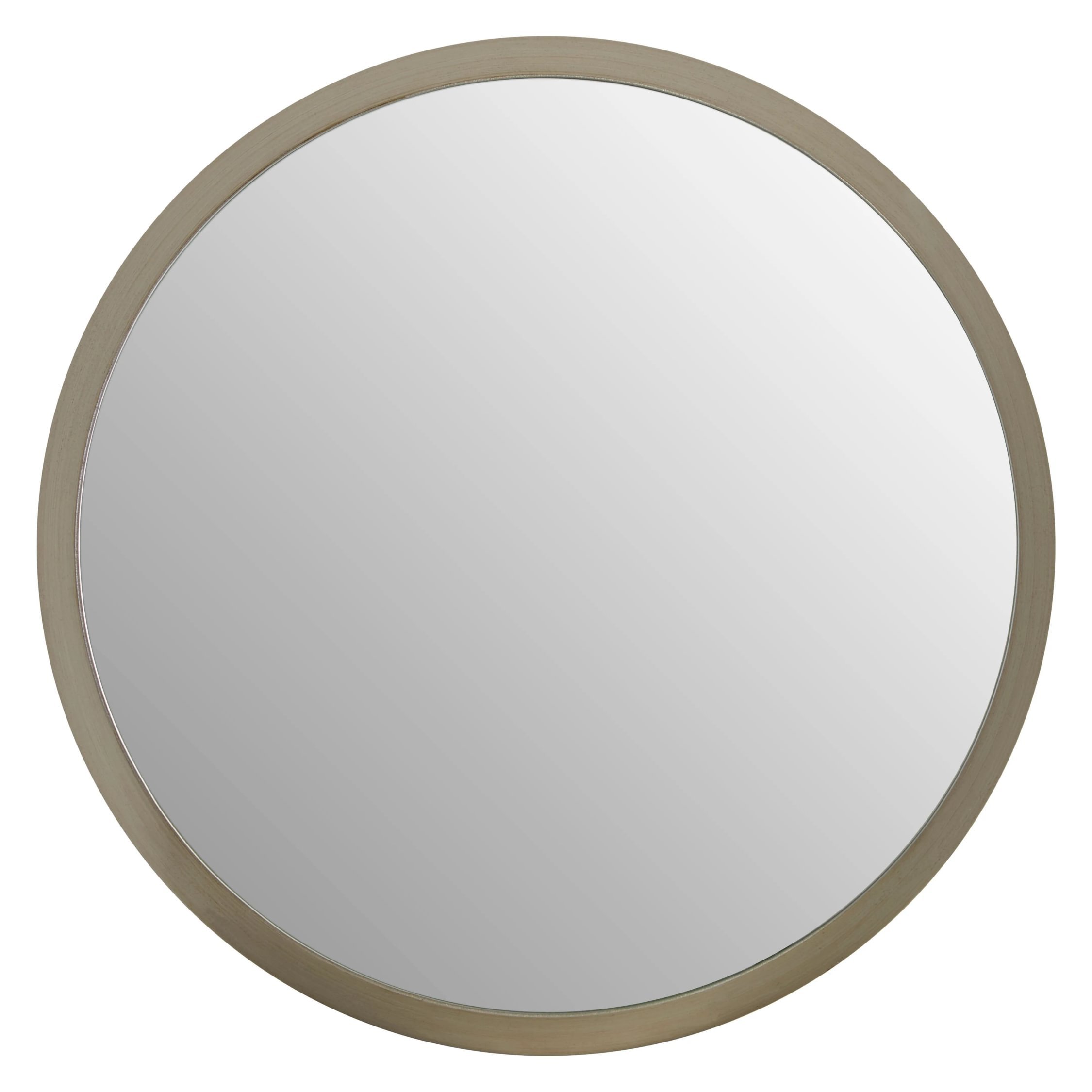 Orsina Athena Small Round Wall Mirror With Frame – Silver