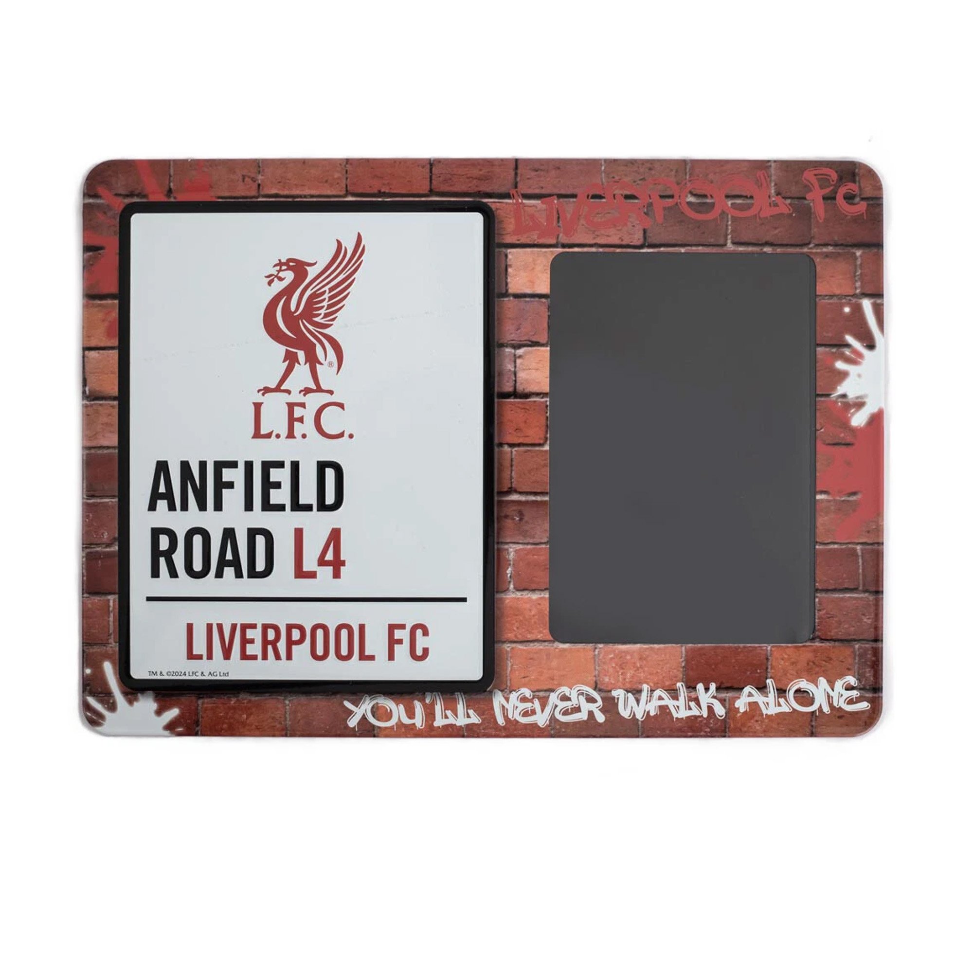 Liverpool FC Anfield Road L4 Metal Embossed Photo Frame - Red & White & Black