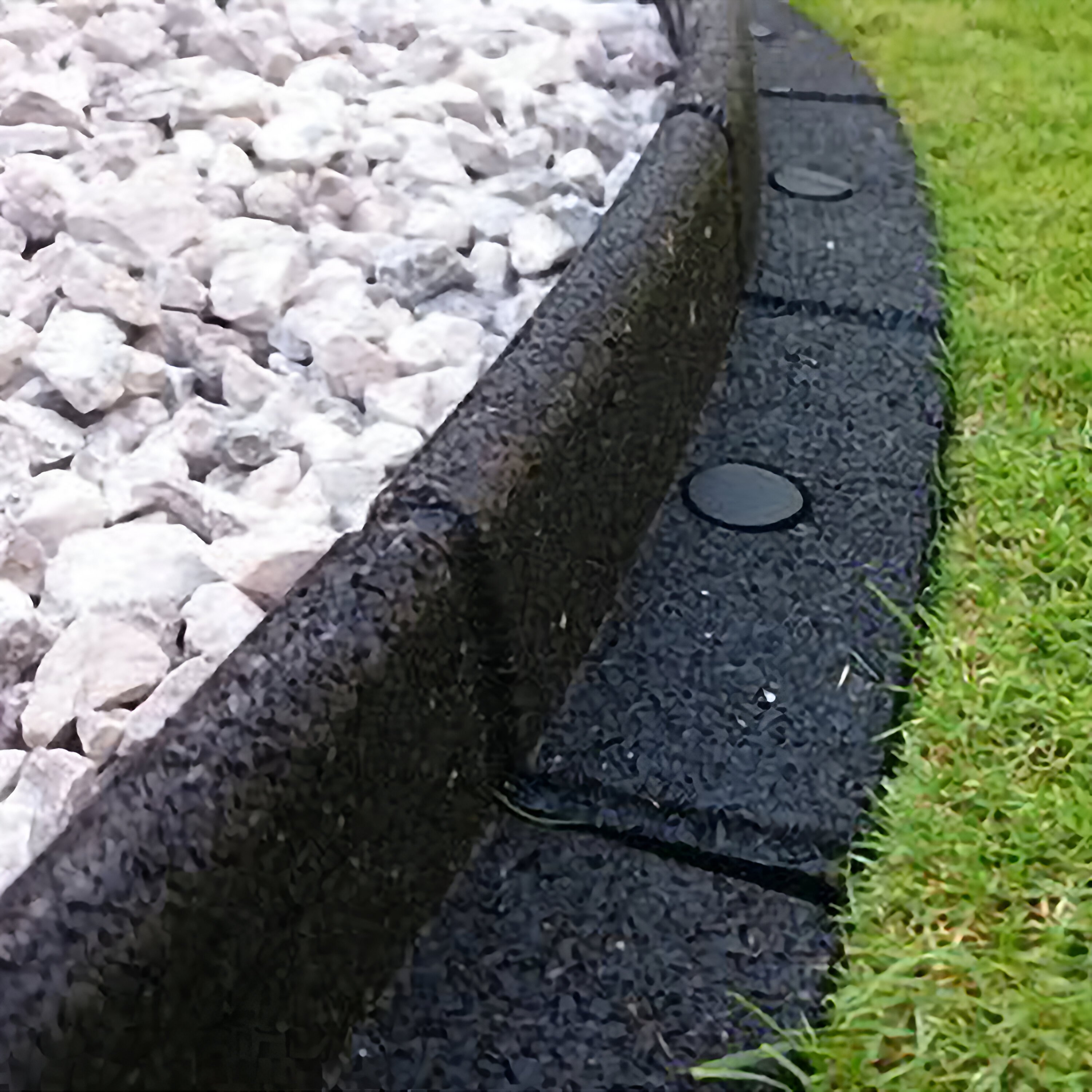 Primrose Flexiborder Flexible Garden Edging for Lawn Border Edge in Black - 25m