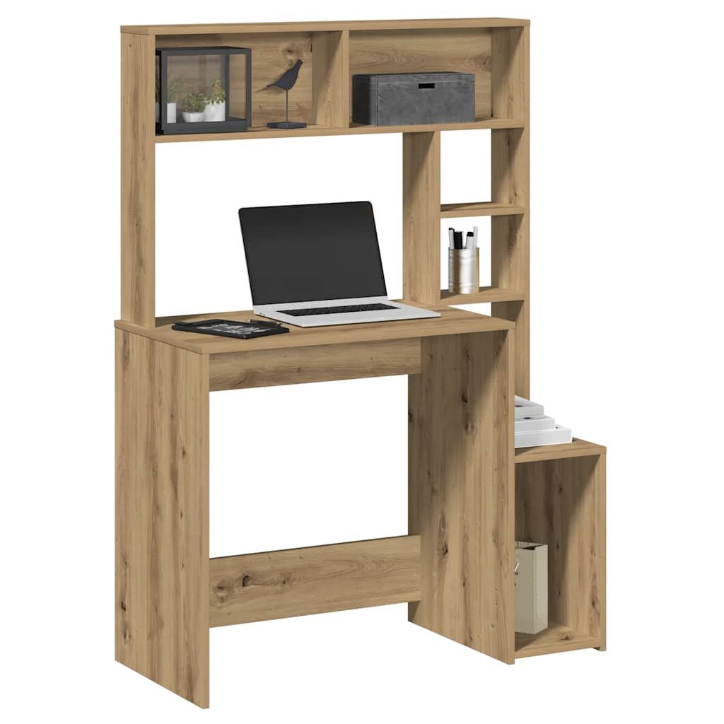 Walplus Shelves Engineered Wood Desk - Oak - 100 x 45 x 140 cm