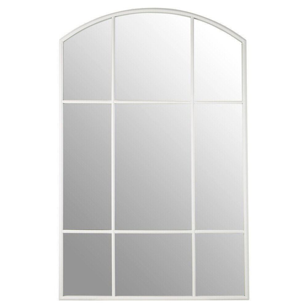 Orsina Claren Matt Window Pane Wall Mirror – White