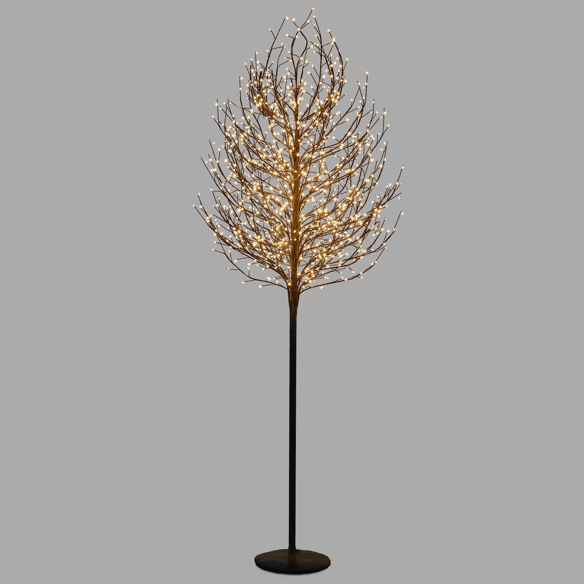 VeryMerry 5FT Micro Dot Birch Tree with 580 Warm White LEDs - Black