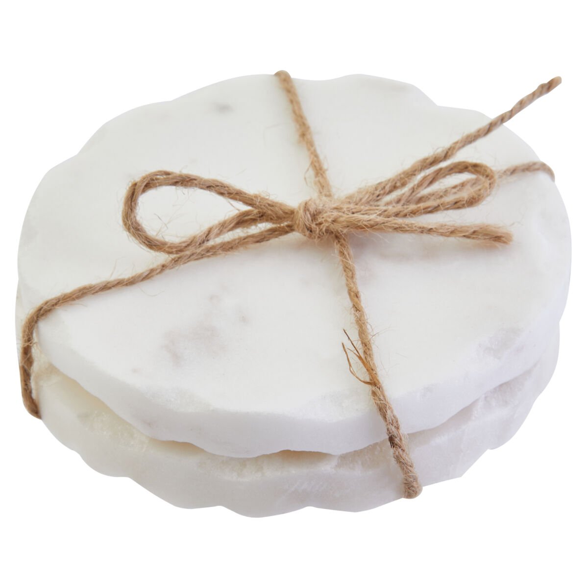Orsina Set Of 4 Kindia Marble Coasters - White