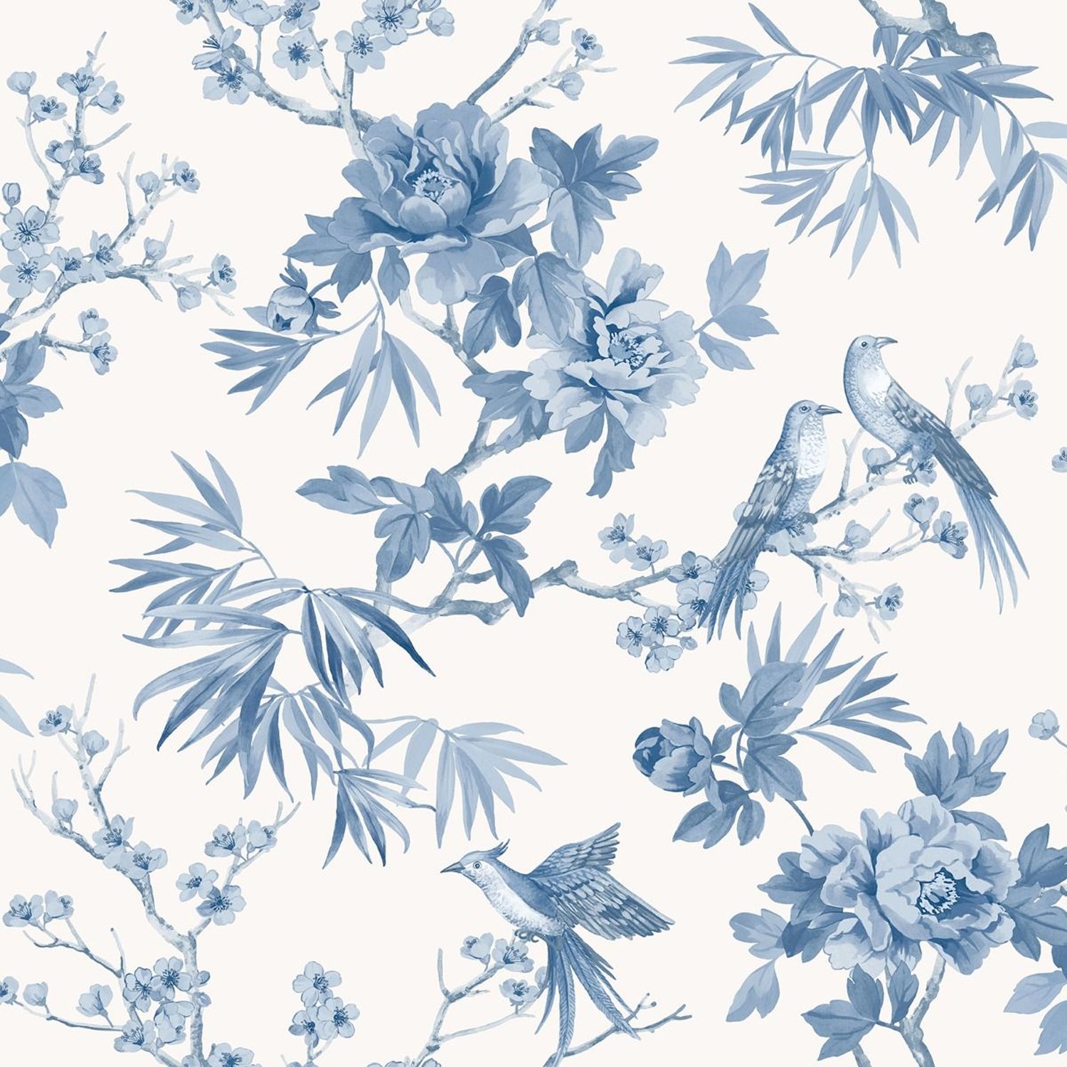 Rasch Amelie Chinoiserie Wallpaper - Blue & White