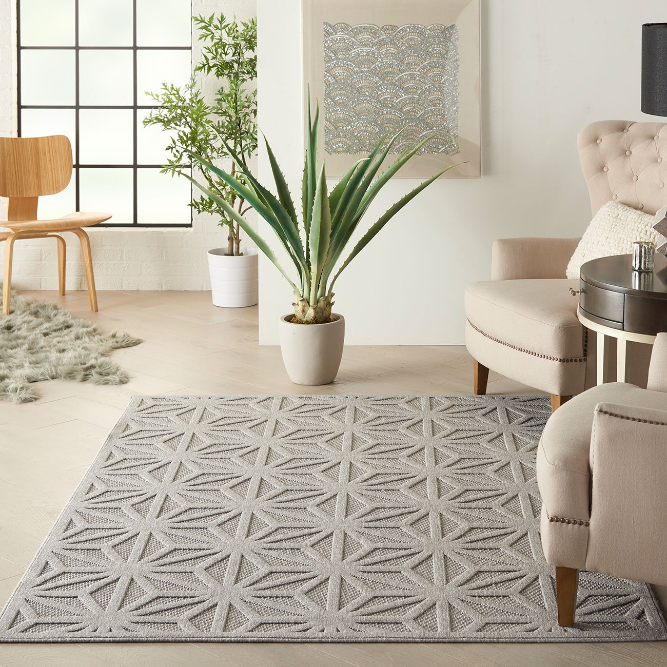 Mega Flooring Grey Modern Abstract Runner - 66 x 229cm