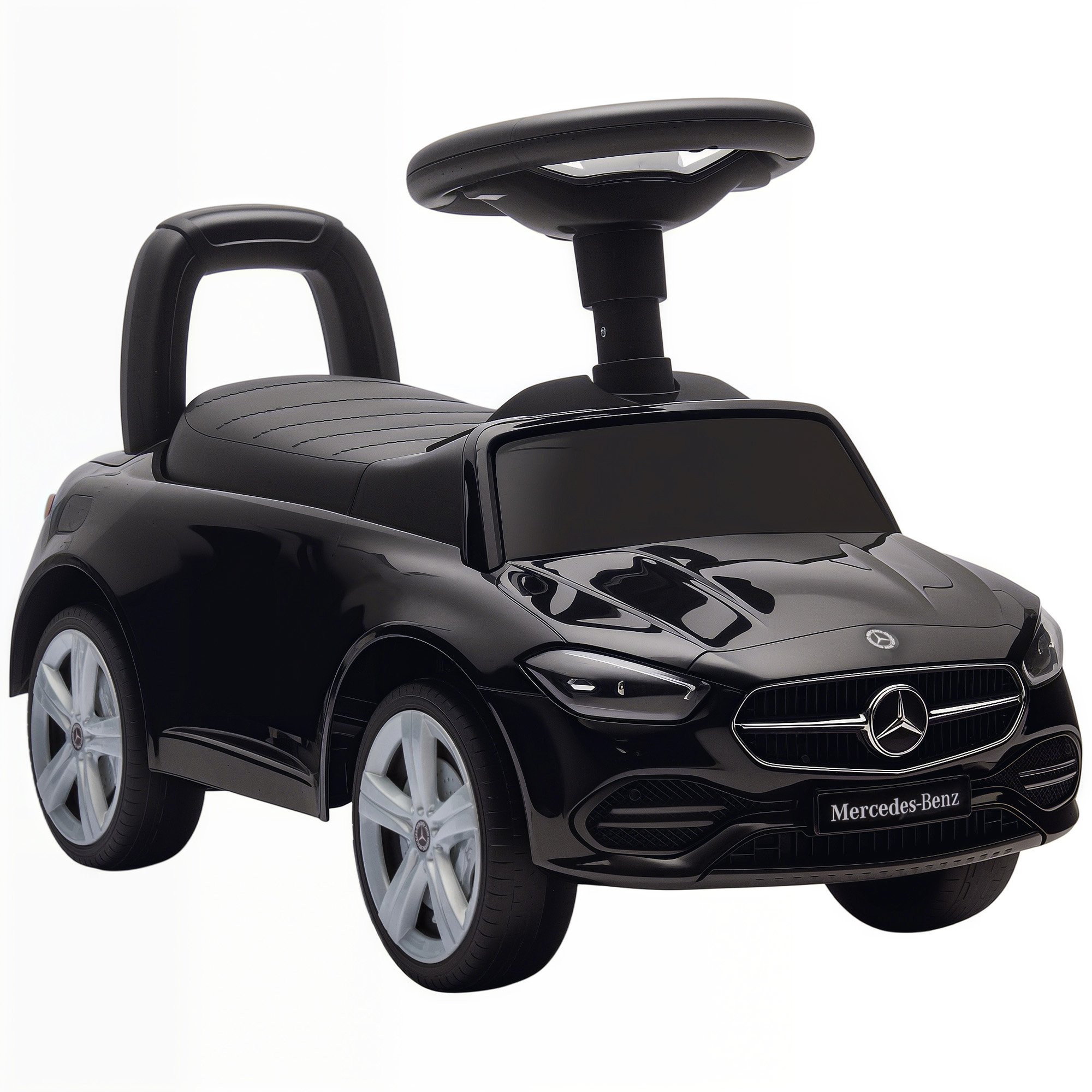 AIYAPLAY Mercedes-Benz C-Class 18-36 Months Foot to Floor Ride On Car – Black