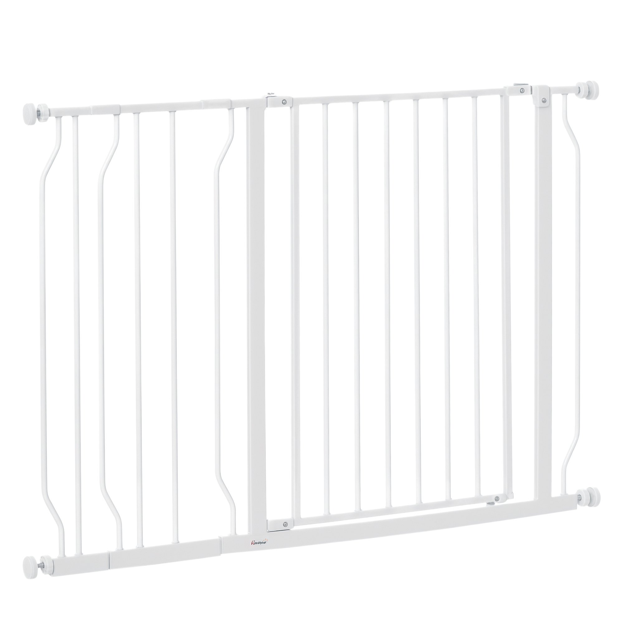 PawHut Steel Pressure Fit Dog Gate - 75-115cm x 76cm - White
