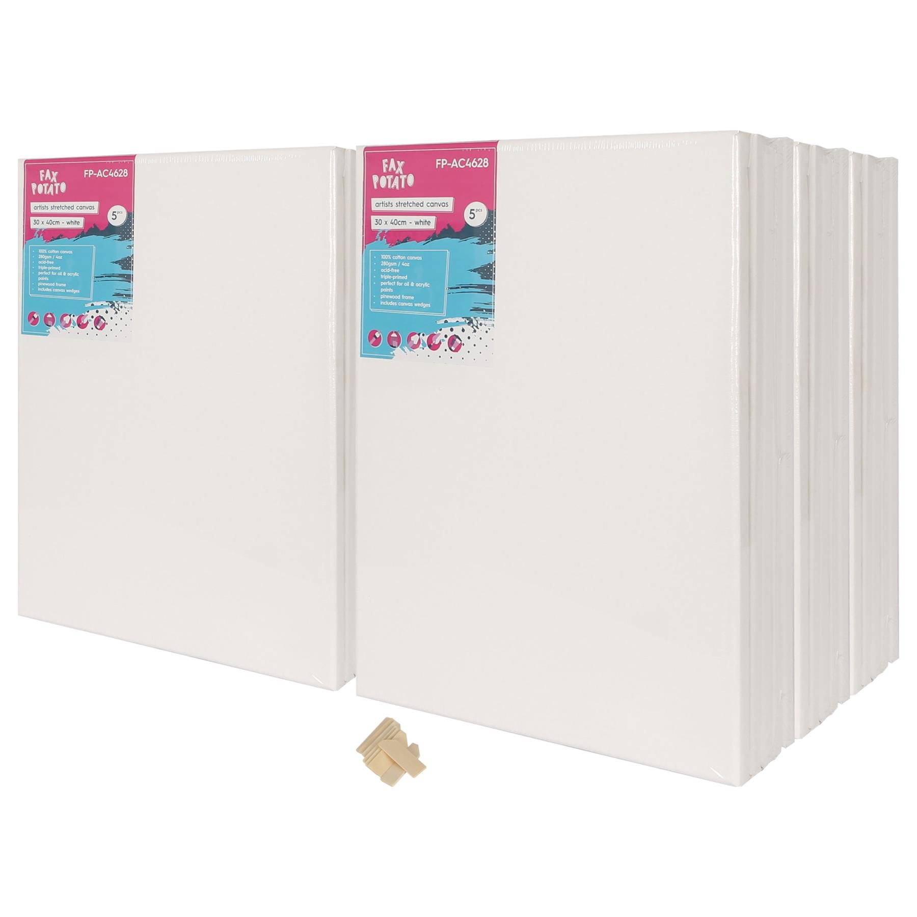 Fax Potato Stretched Canvas with Wooden Wedges 12" x 16" - Pack of 60