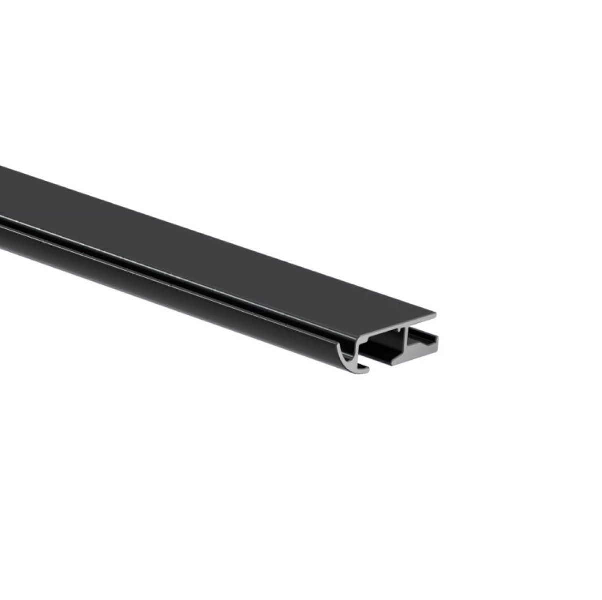 New Edge Blinds Black Hidden Ceiling Fix Aluminium Curtain Hanging Track - 490cm