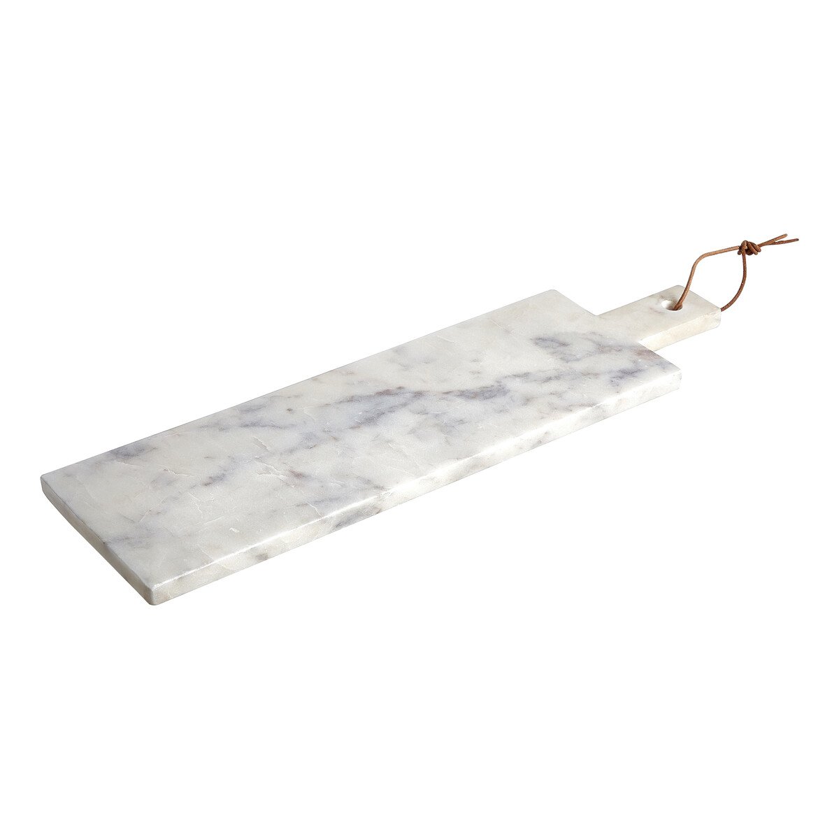 Orsina Salerno Medium Marble Paddle Chopping and Serving Board – White