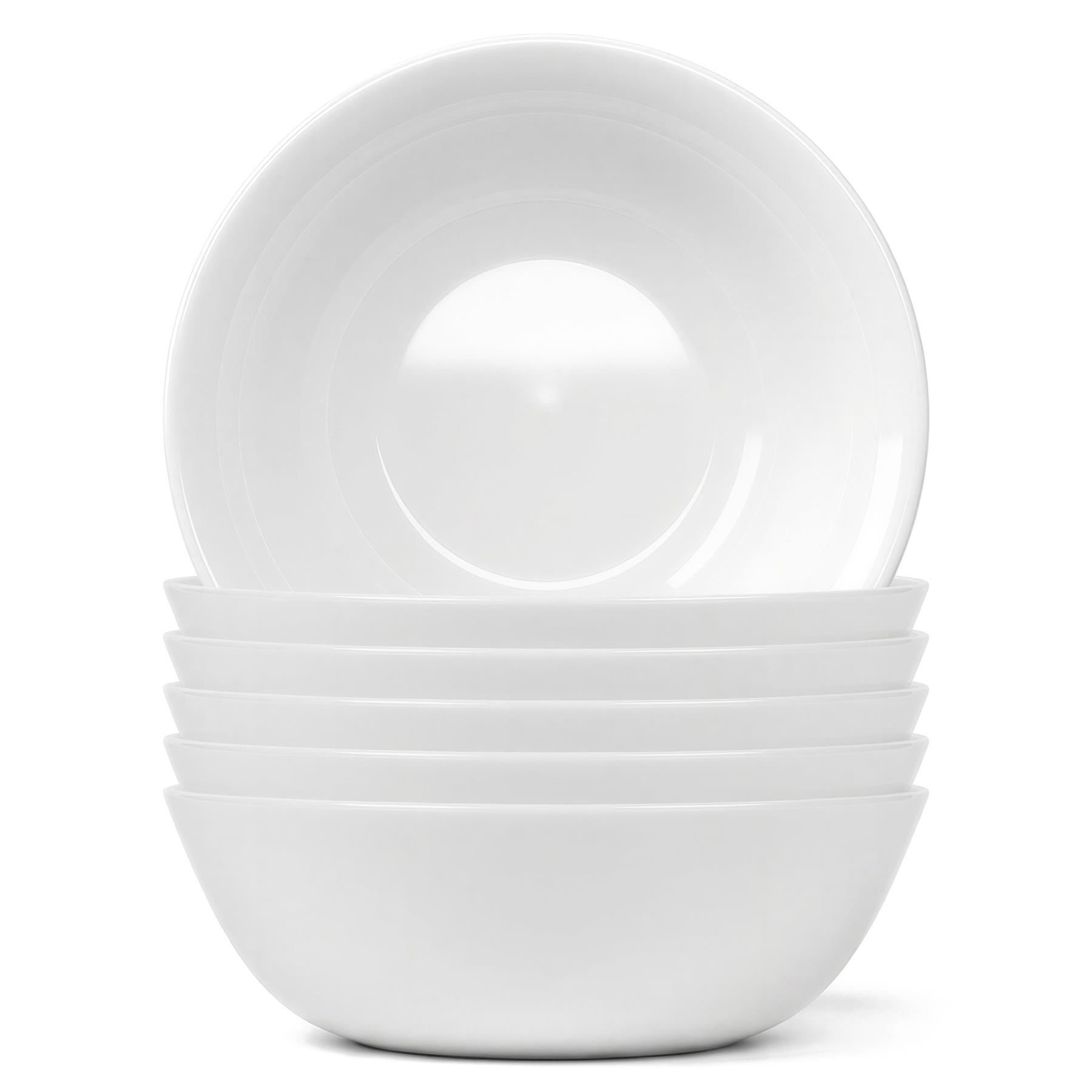 Argon Tableware Round Opalware Salad Bowls - Pack of 6