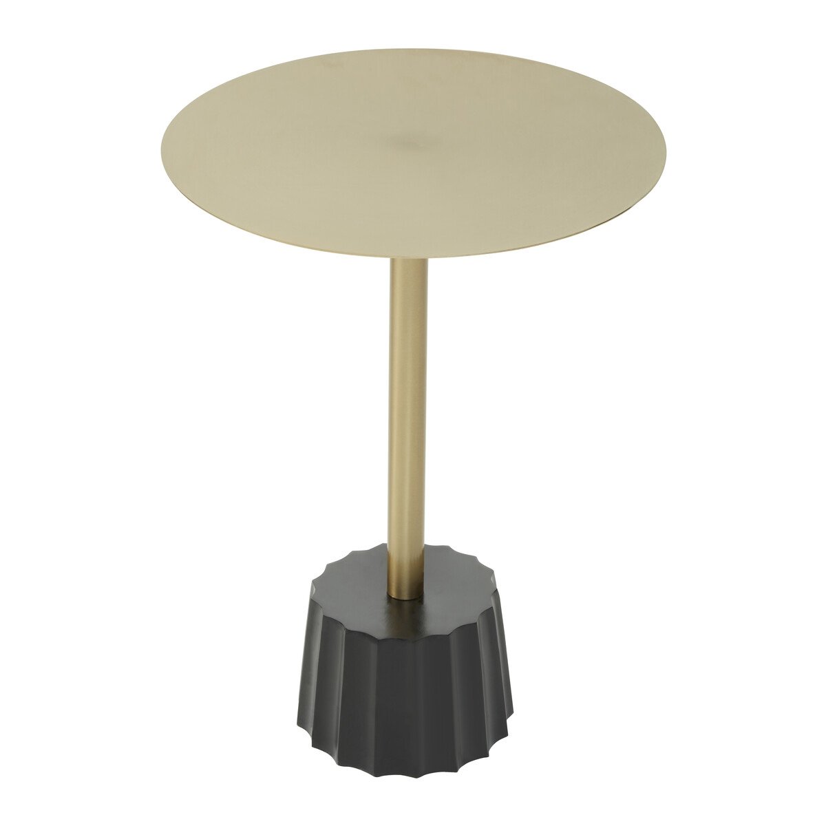 Orsina Round Iron Side Table - Gold