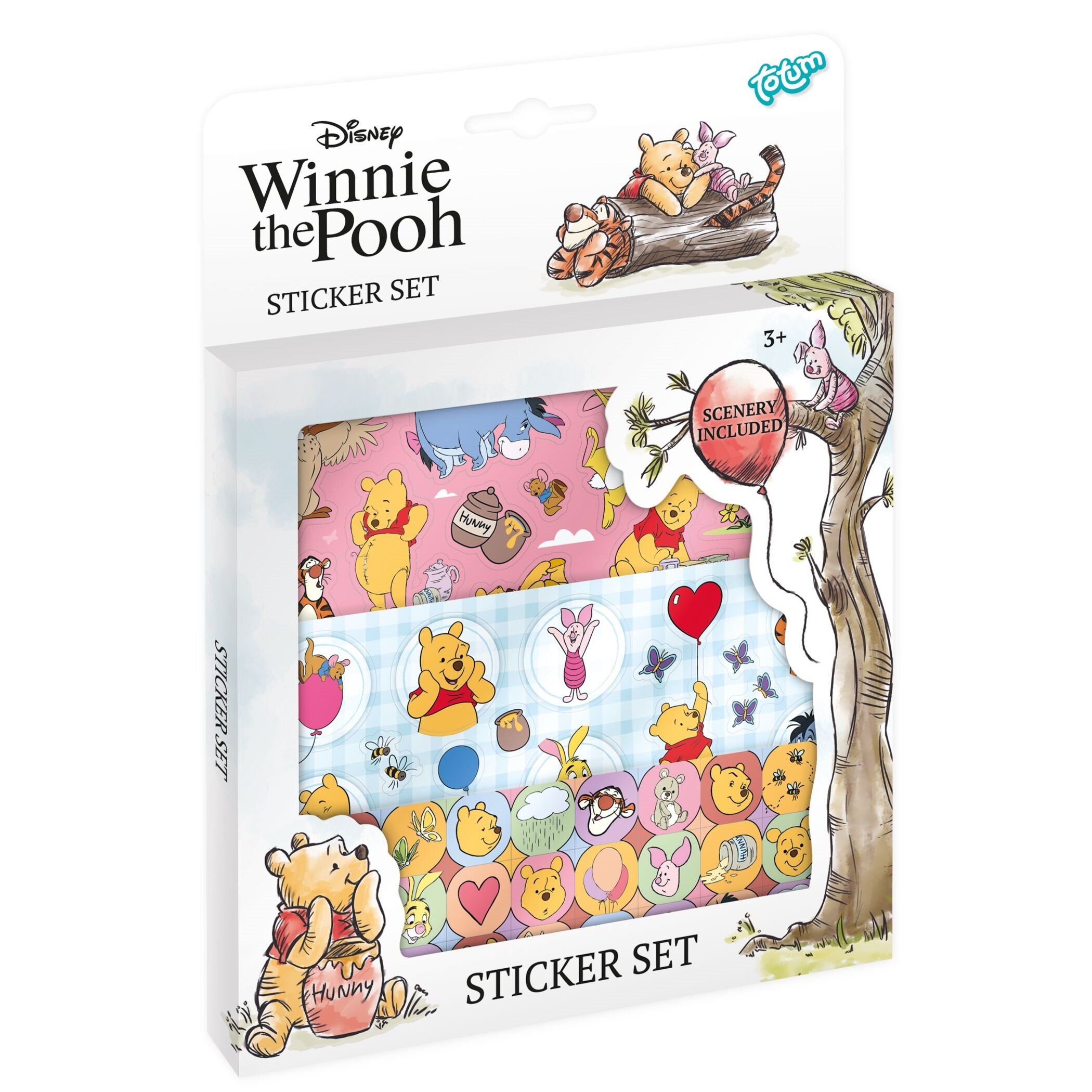 Totum Disney Winnie the Pooh Window Reusable Stickers Set
