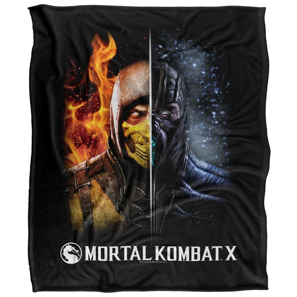 Mortal Kombat Subzero Scorpion Soft Touch Blanket - 152cm x 127cm