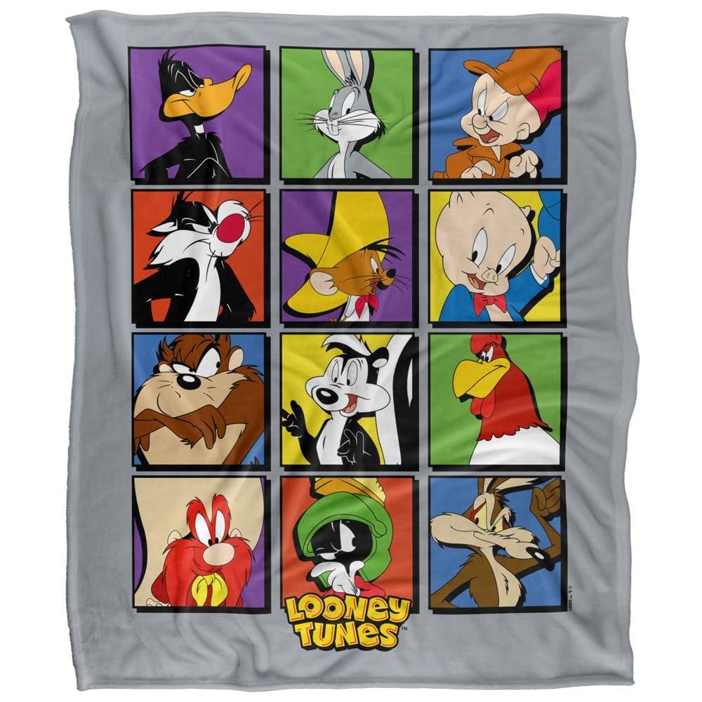 Looney Tunes Character Collage Soft Touch Blanket - 147cm x 91cm