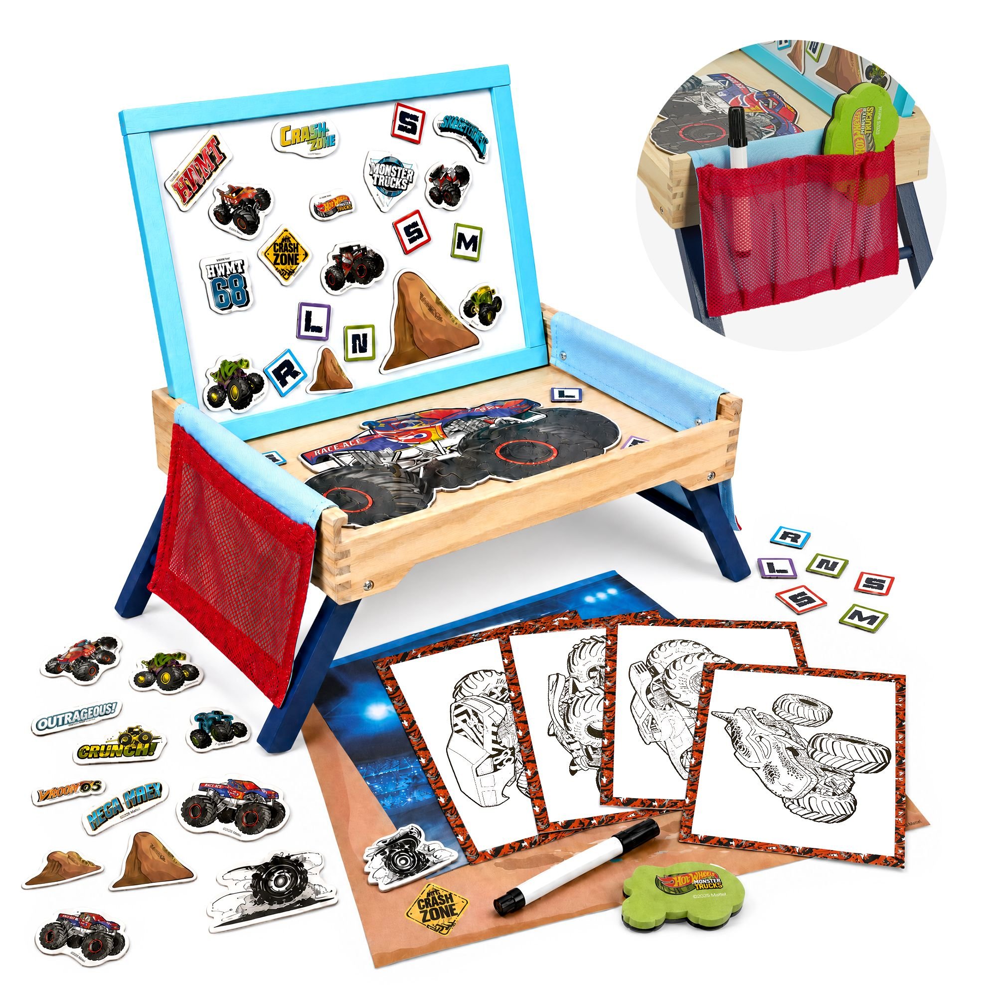 Hot Wheels Monster Trucks Magnetic Creation Station 116 Piece - Multicoloured