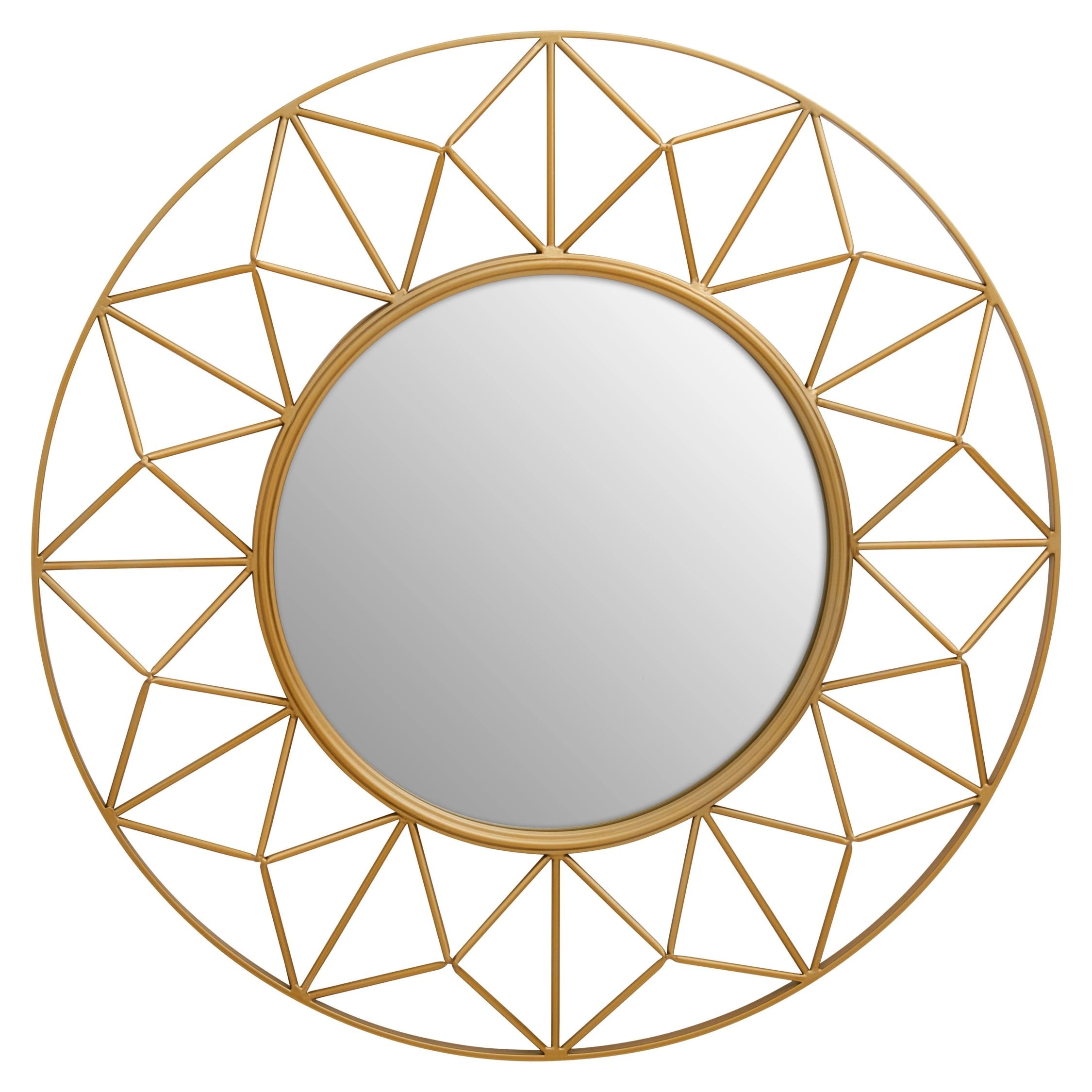 Orsina Matera 3D Round Wall Mirror – Gold