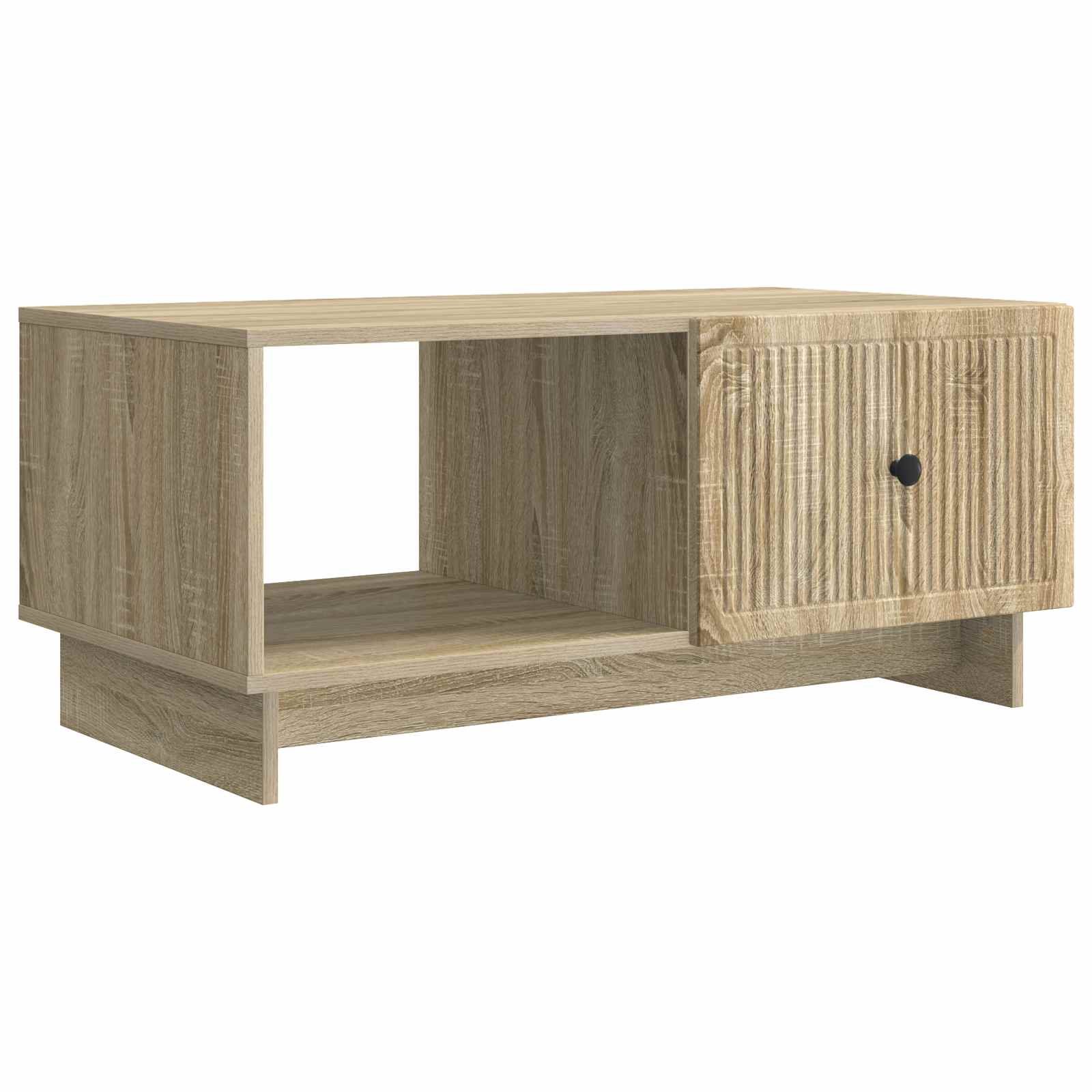 Walplus 2 Shelf Coffee Table - Sonoma Oak - 90 x 50 x 40 cm