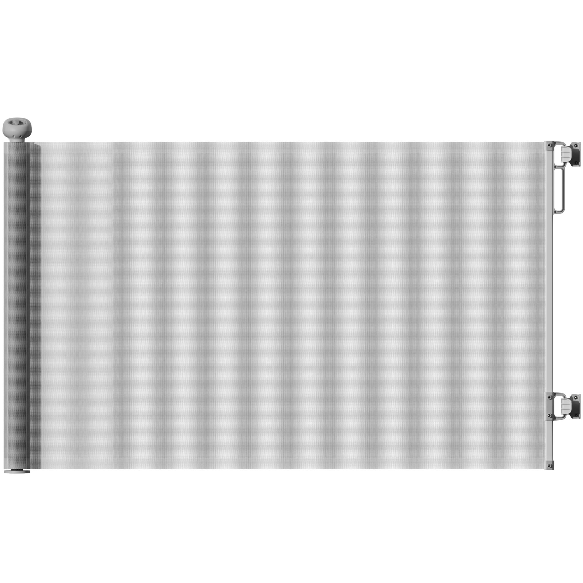 PawHut Retractable Dog Gate - 140cm x 86.5cm - Grey