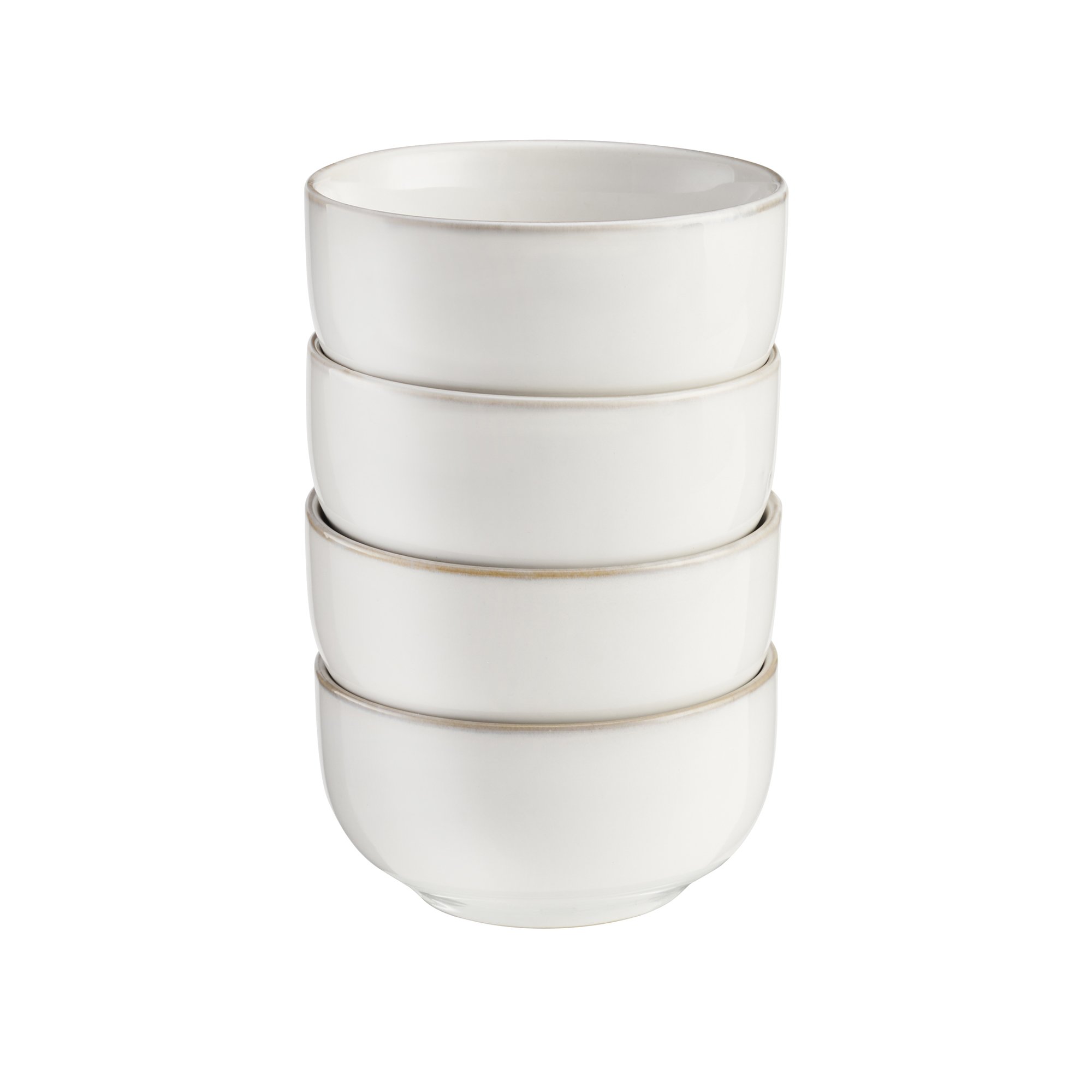 Cooks Professional Set of 4 11cm Nordic Stoneware Dipping Bowls - White