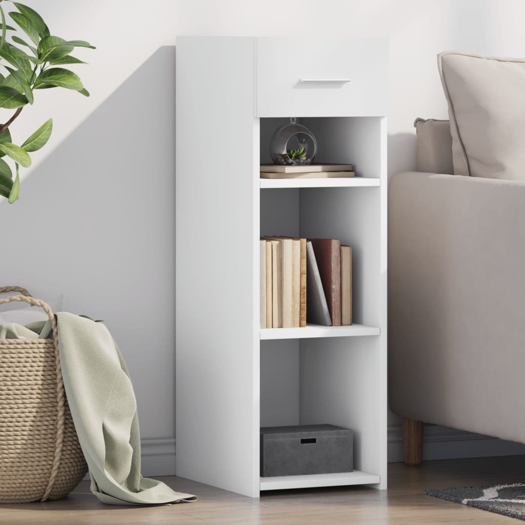 Walplus Engineered Wood Buffet Sideboard - White - 30 x 42.5 x 93 cm