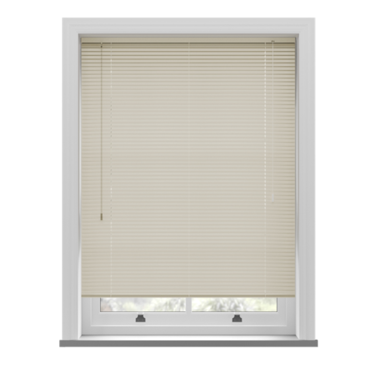 New Edge Blinds Cream PVC Venetian Blind 25mm Slats - 45cm x 152cm
