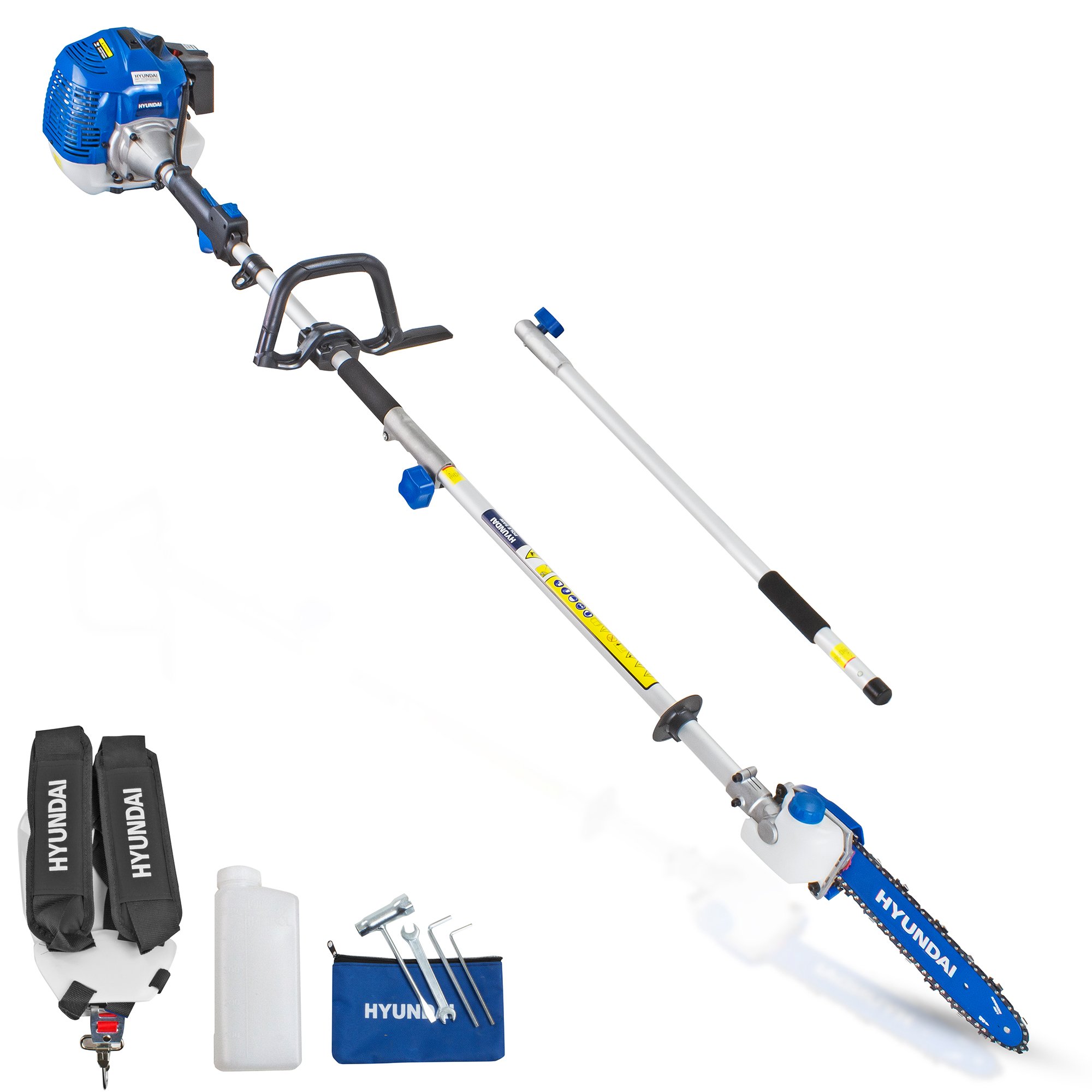 Hyundai 52cc Petrol Long Reach Pole Saw and Pruner - 2.7m