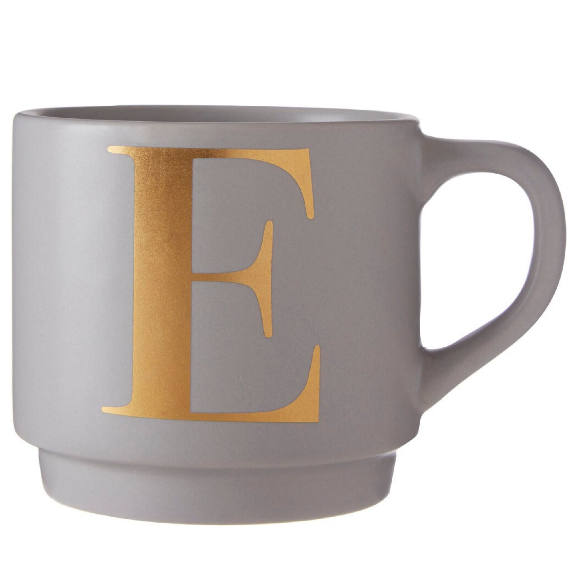 Orsina Signet E Monogram Mug – Grey