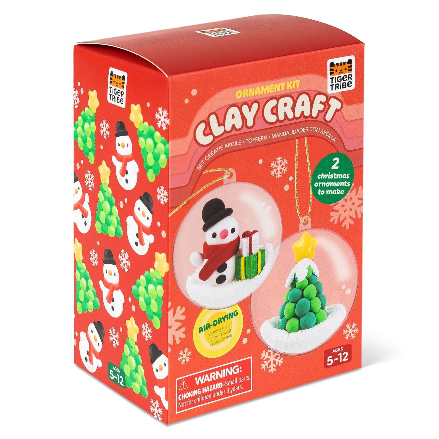 Tiger Tribe Bauble Craft Kit - Snowman & Tree 5 Years +