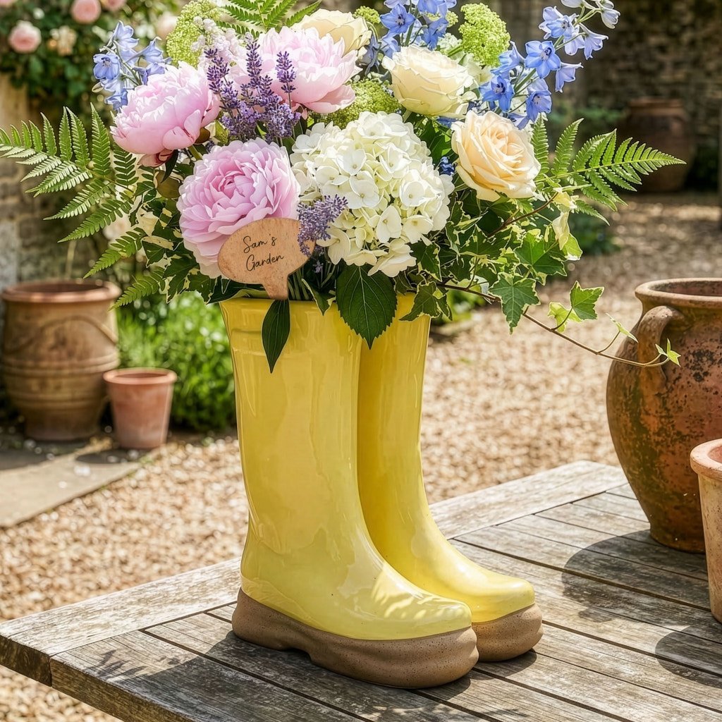 Dibor Large Wellington Planter - Yellow