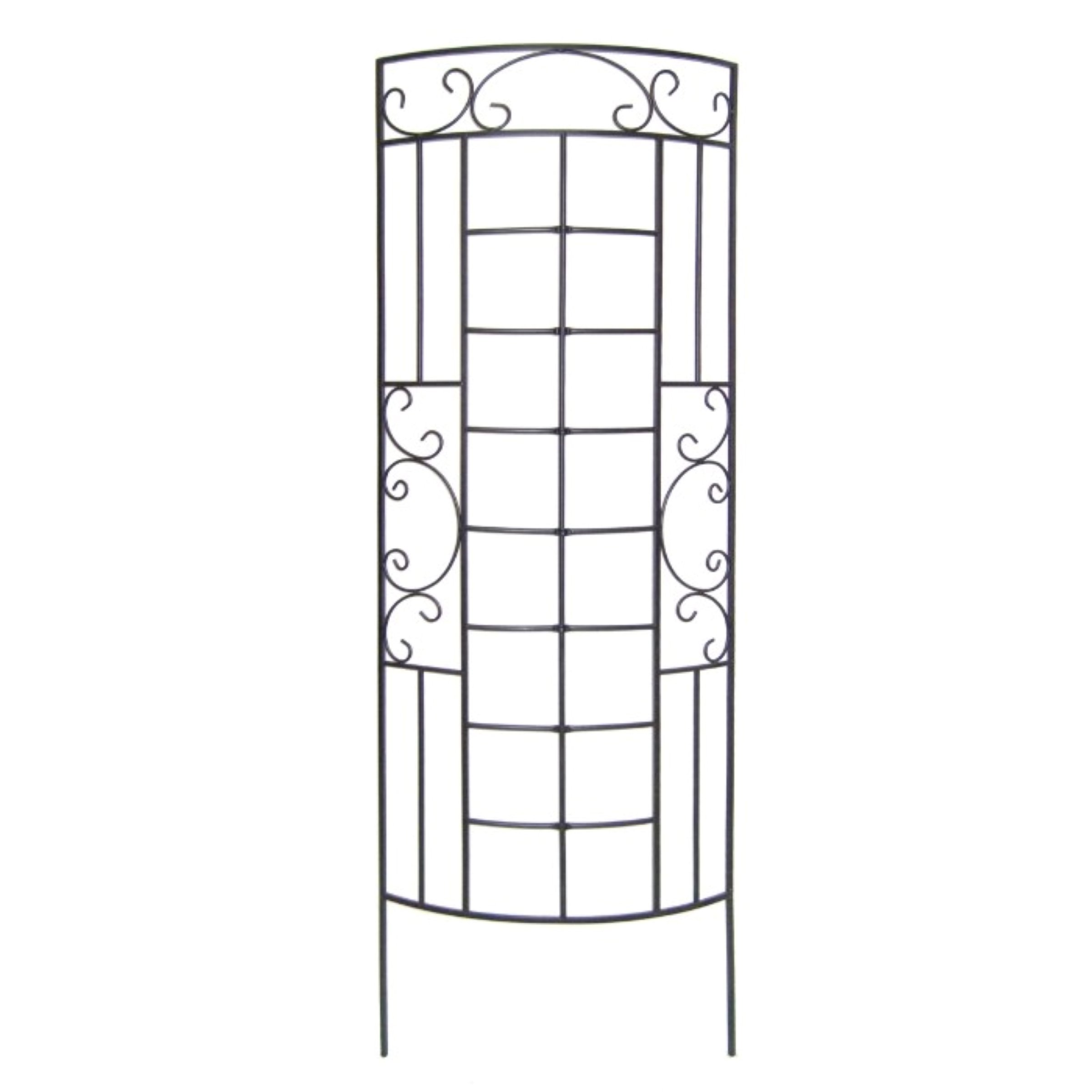 Primrose Romantic Curved Trellis and Plant Support Ladder in Black - 182cm