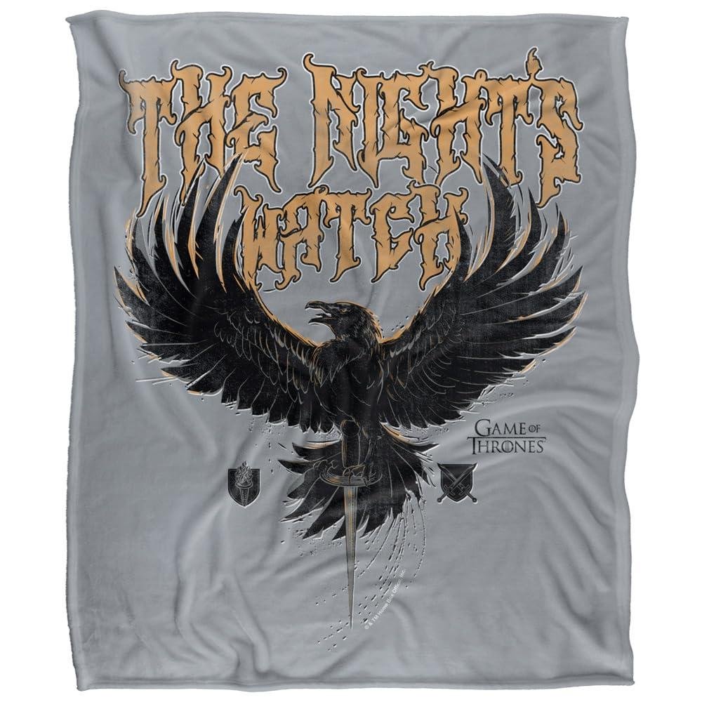 Game Of Thrones Nights Watch Eagle Soft Touch Blanket - 147cm x 91cm