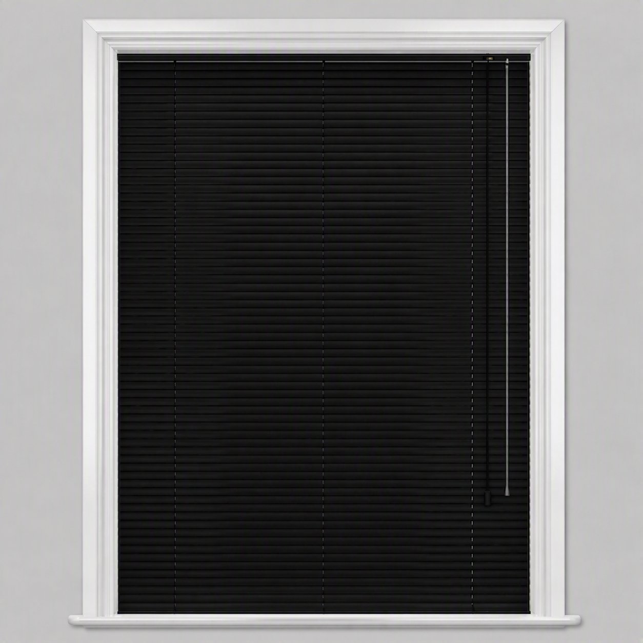 New Edge Blinds Black Aluminium Venetian Blind 25mm Slats - 150cm x 152cm