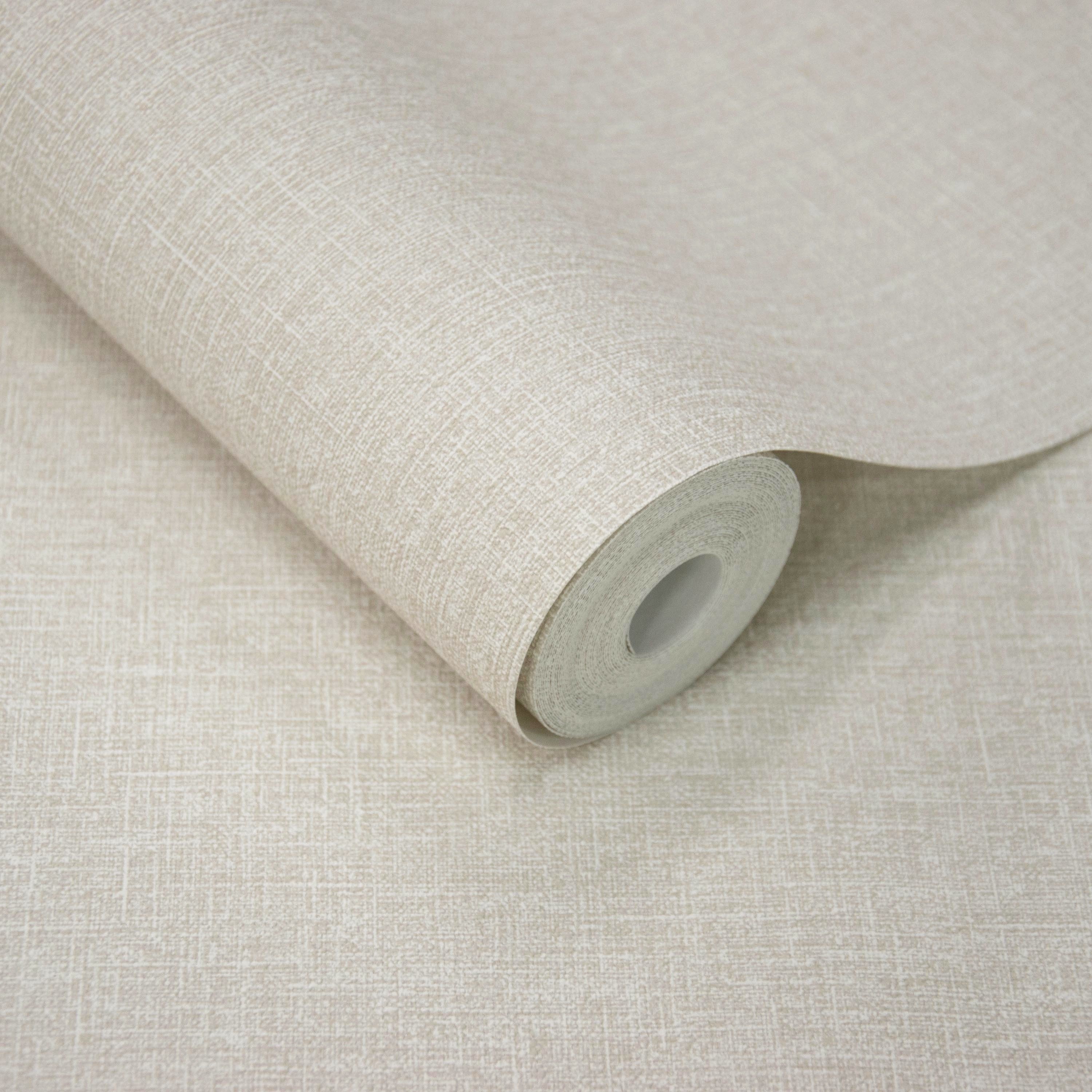 Grandeco Cirrus Textured Antibacterial Wallpaper - Beige Linen