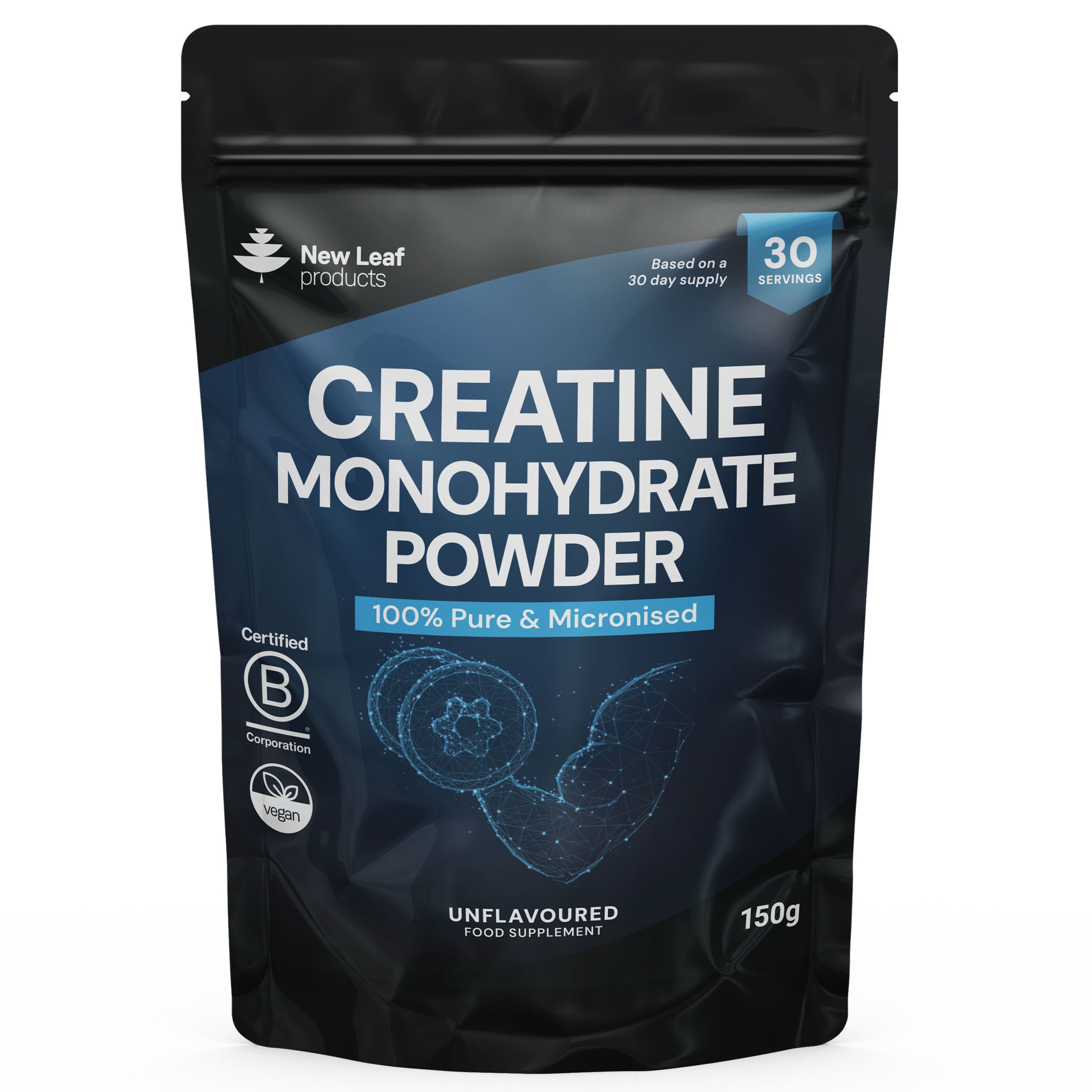 New Leaf Creatine Monohydrate Micronized Powder - 150g