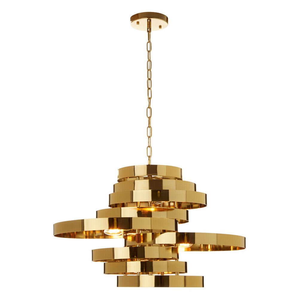 Orsina Alana 5 Bulb Metal Pendant Lamp - Gold