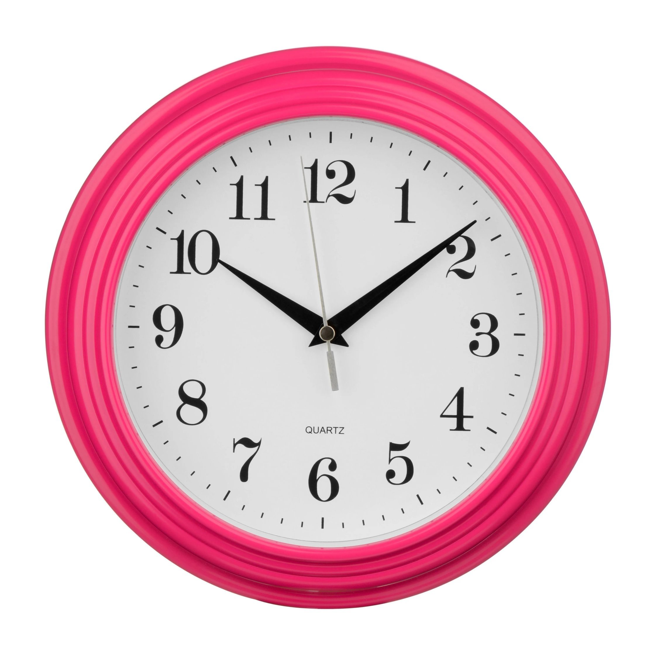 Orsina Elliot 25cm Dia Vintage Round Wall Clock - Pink