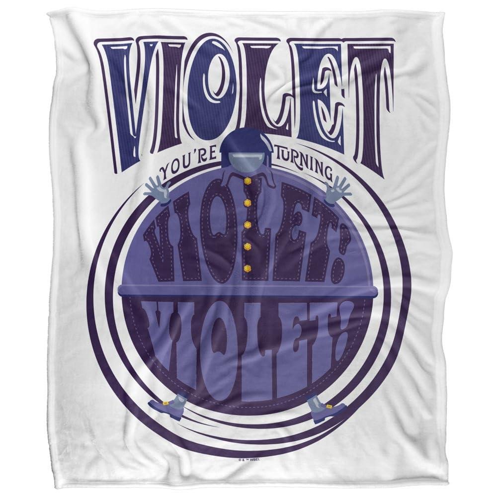 Willy Wonka & The Chocolate You're Turning Violet Blanket - 152cm x 127cm