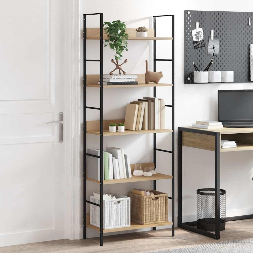 Walplus Engineered Wood Storage Cabinet - Oak - 60 x 27.6 x 158.5 cm