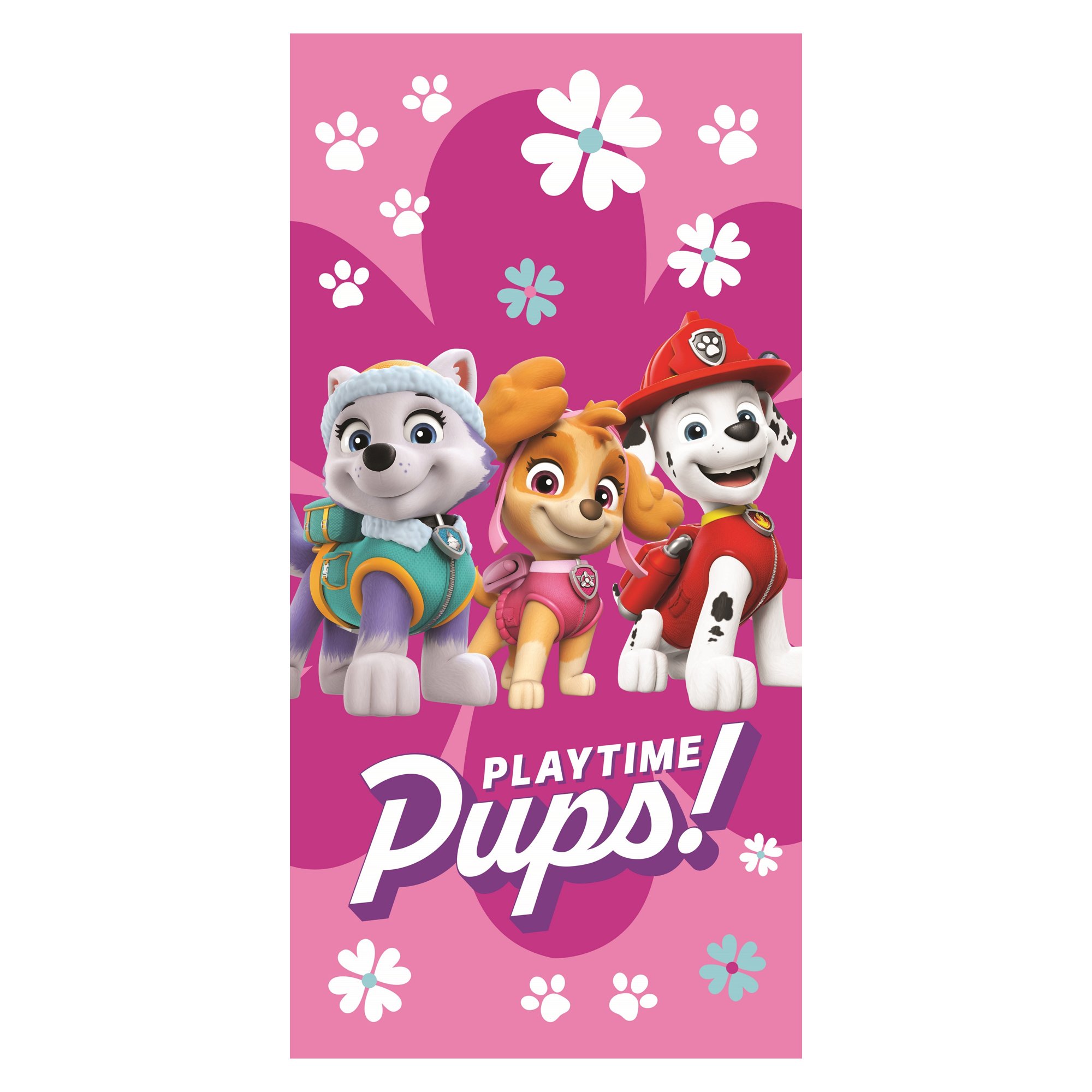 Paw Patrol Playtime Pups Beach Towel - Pink