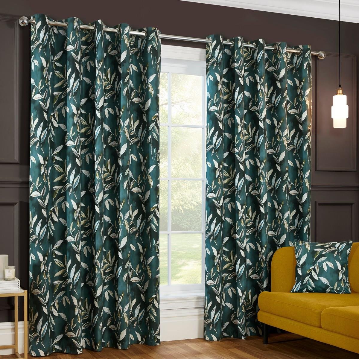Sundour Madrid Eyelet Curtains - Bottle - 117 x 137cm