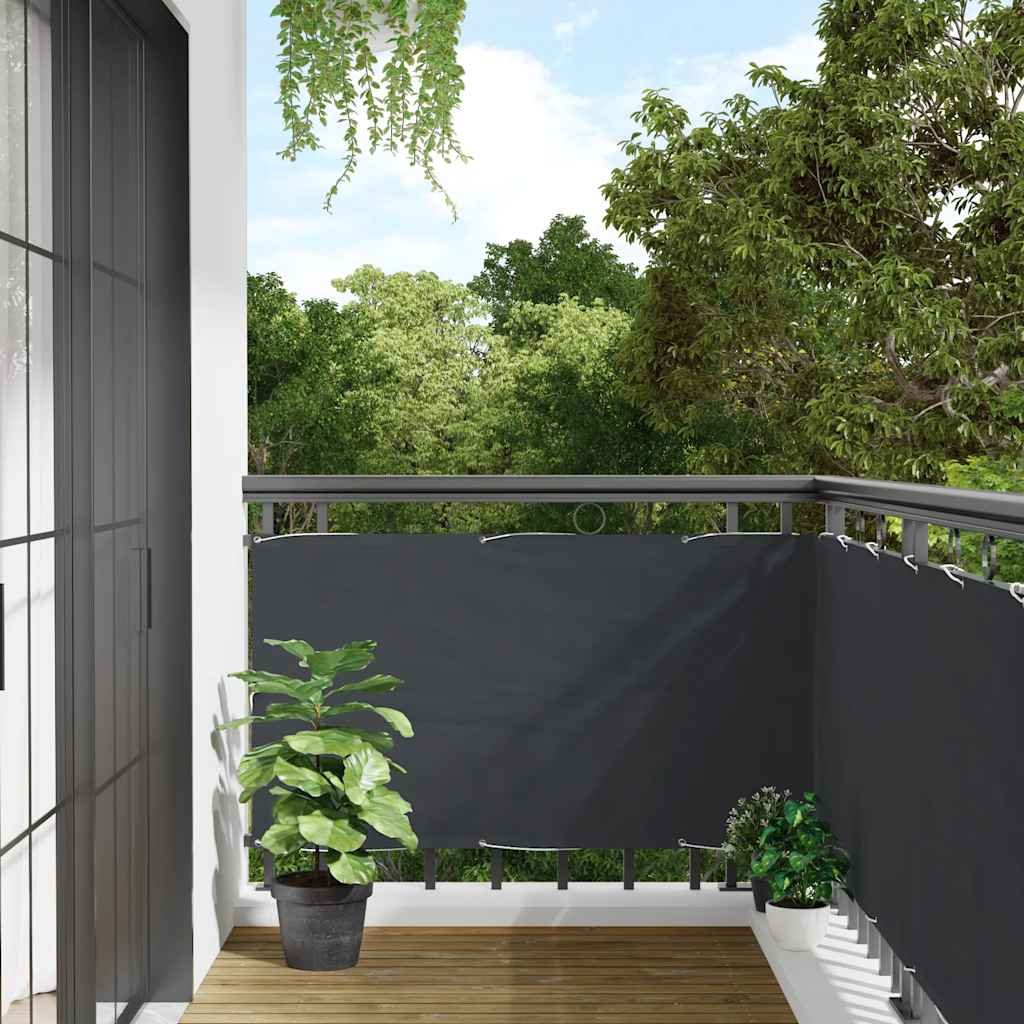 Walplus Fabric Balcony Privacy Screen - Anthracite - 400 x 75 cm