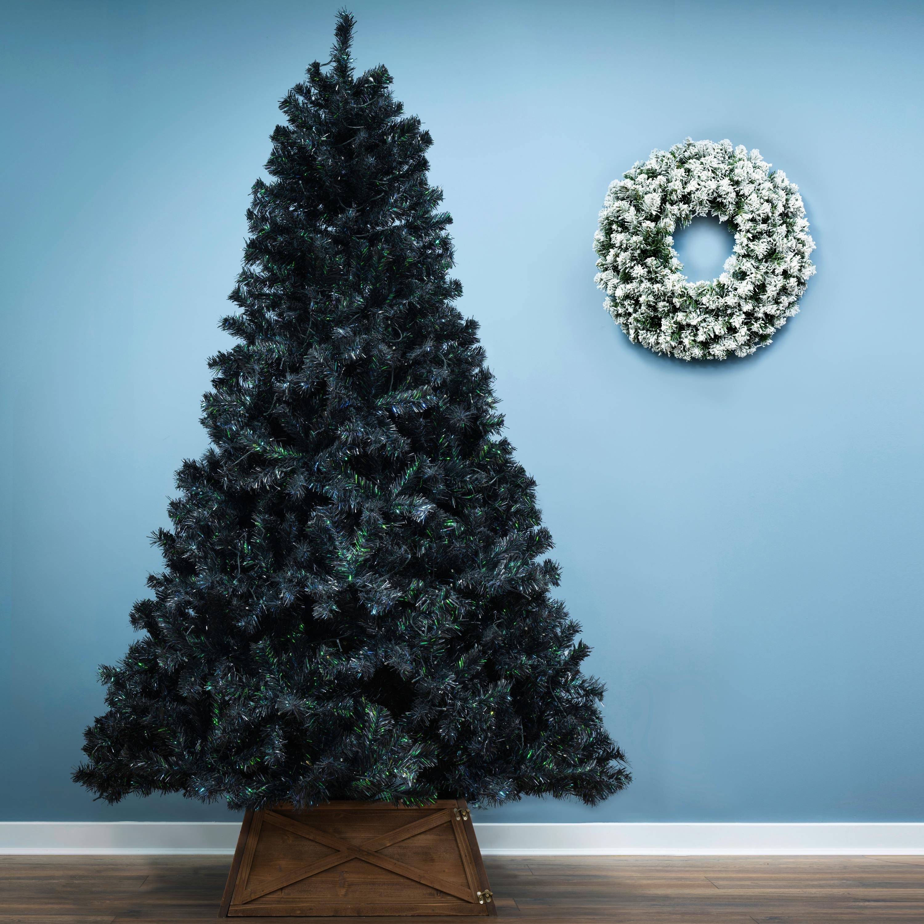 Christmas Tree World 6ft Black Iridescence Pine Christmas Tree